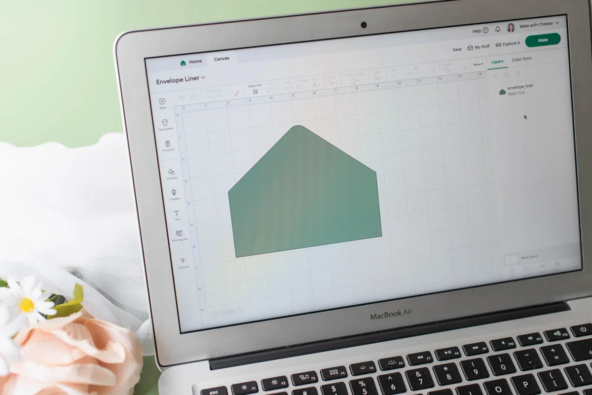 Screenshots of what to know about Cricut Design Space before you buy for your DIY wedding