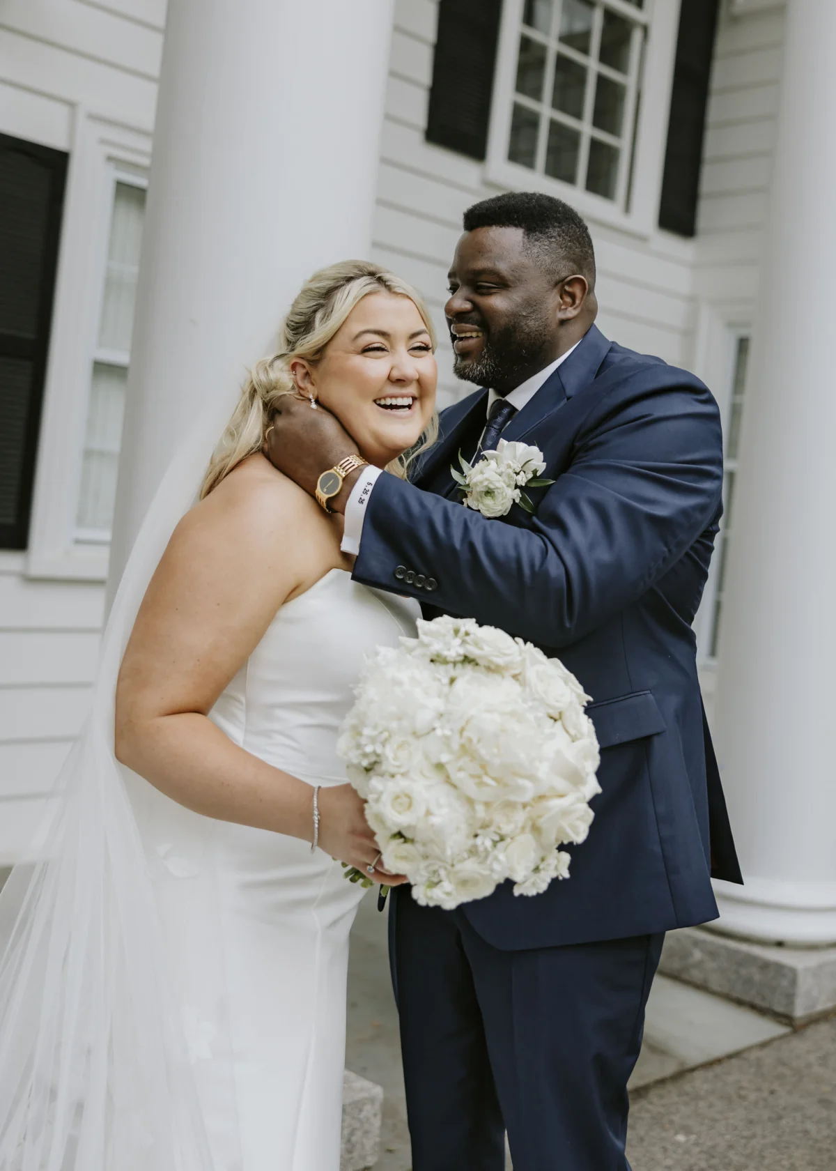Latte makeup on fair skin bride with olive undertones for monochromatic bridal makeup look