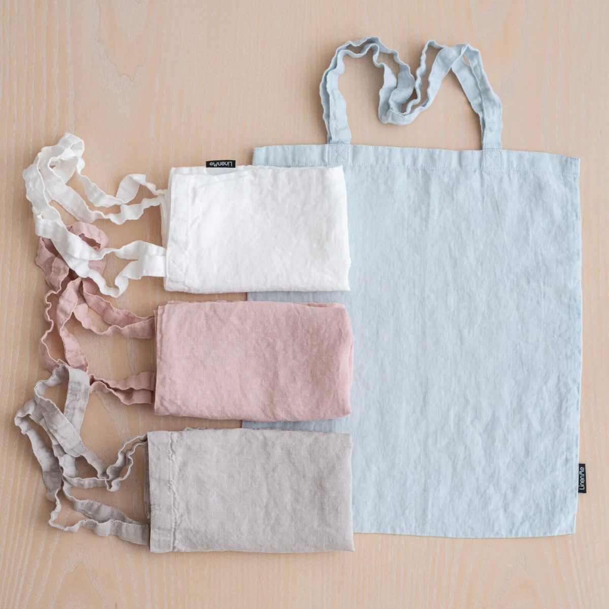 Garment washed linen tote bag blank for wedding DIY