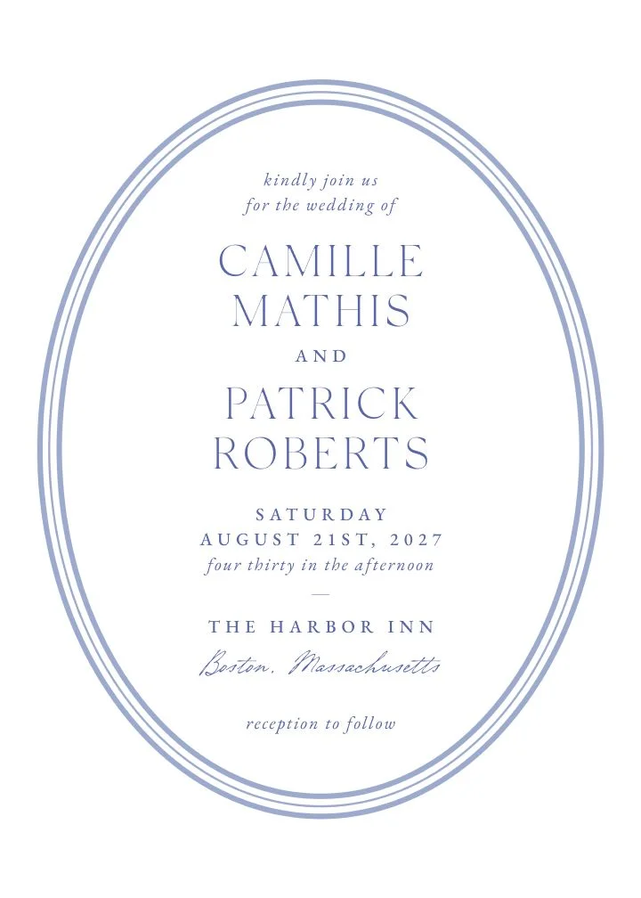Parkside wedding invitation design