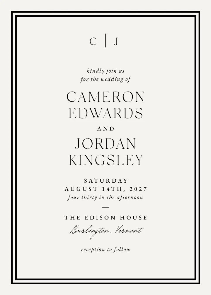 Vintage Porcelain wedding invitation design