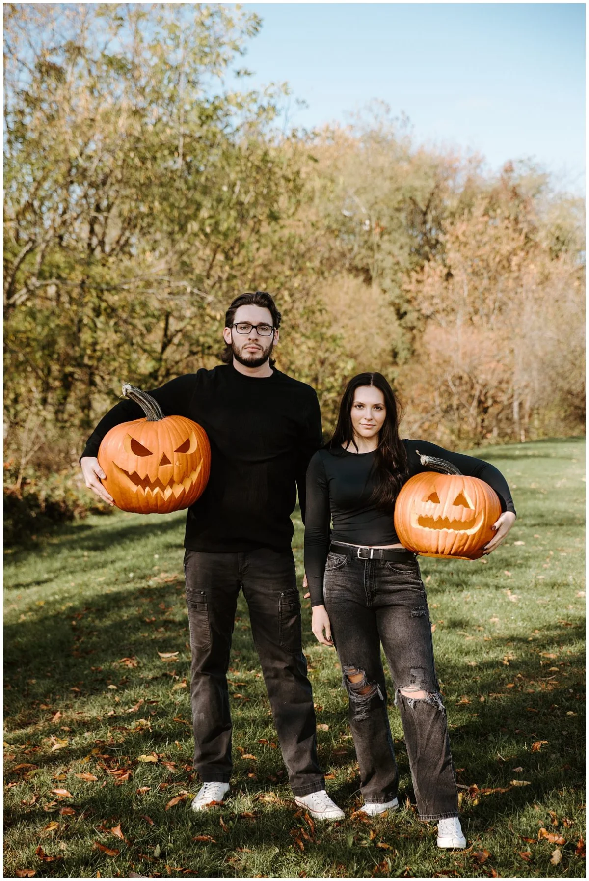 Fall Engagement Shoot at Soergel Orchards Pumpkin Patch | Burgh Brides | Iris Marie Photography