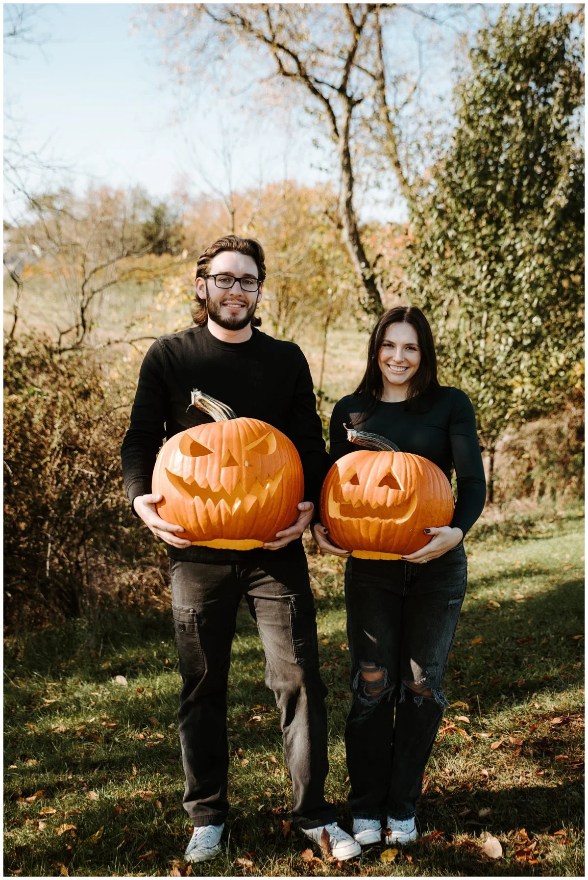Fall Engagement Shoot at Soergel Orchards Pumpkin Patch | Burgh Brides | Iris Marie Photography
