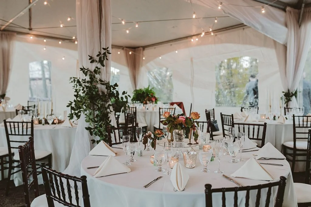 Backyard Wedding Highlights Romantic Fall Colors | Burgh Brides | Hot Metal Studio