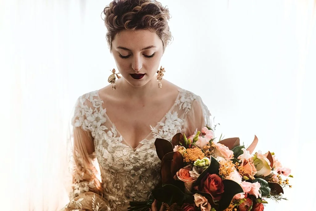 Backyard Wedding Highlights Romantic Fall Colors | Burgh Brides | Hot Metal Studio