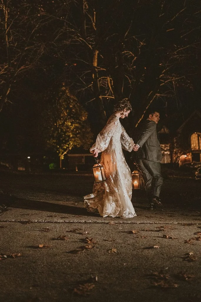 Backyard Wedding Highlights Romantic Fall Colors | Burgh Brides | Hot Metal Studio