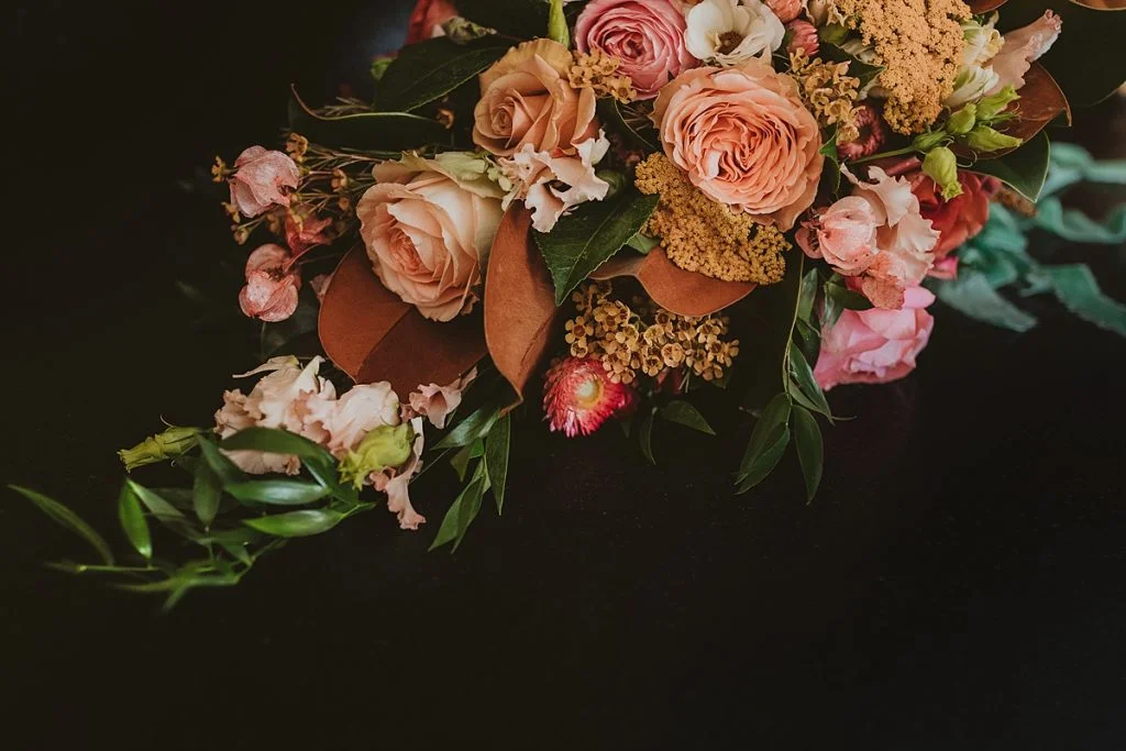 Backyard Wedding Highlights Romantic Fall Colors | Burgh Brides | Hot Metal Studio