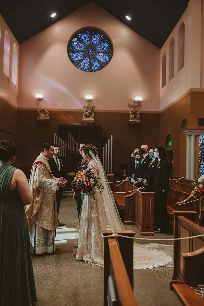 Backyard Wedding Highlights Romantic Fall Colors | Burgh Brides | Hot Metal Studio