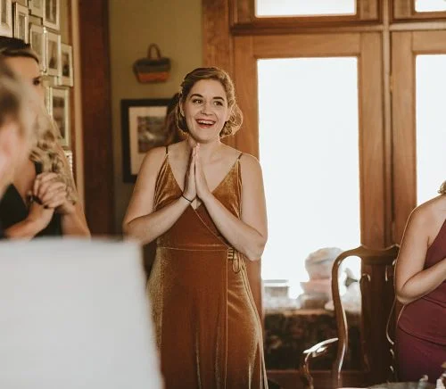 Backyard Wedding Highlights Romantic Fall Colors | Burgh Brides | Hot Metal Studio