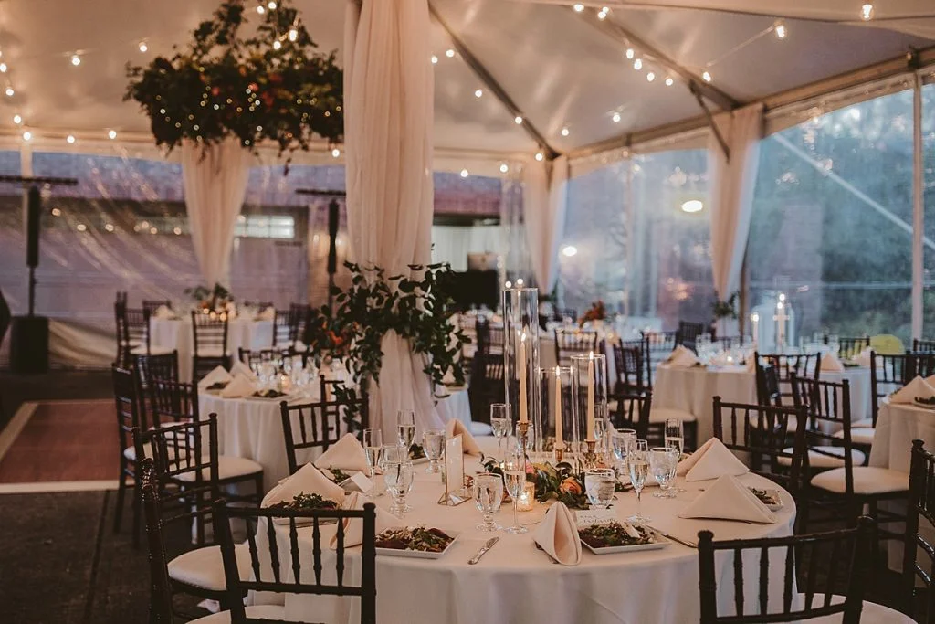 Backyard Wedding Highlights Romantic Fall Colors | Burgh Brides | Hot Metal Studio