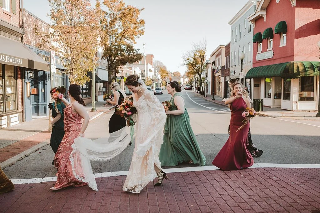 Backyard Wedding Highlights Romantic Fall Colors | Burgh Brides | Hot Metal Studio