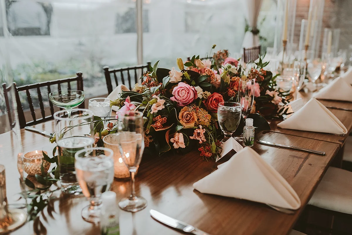 Backyard Wedding Highlights Romantic Fall Colors | Burgh Brides | Hot Metal Studio