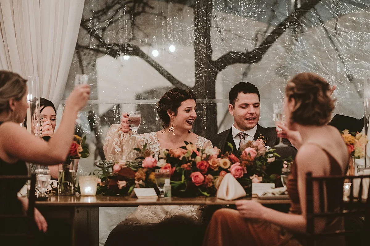 Backyard Wedding Highlights Romantic Fall Colors | Burgh Brides | Hot Metal Studio