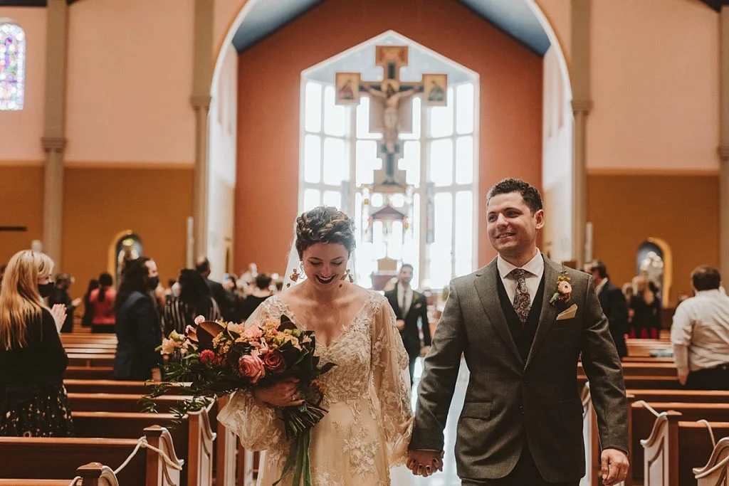 Backyard Wedding Highlights Romantic Fall Colors | Burgh Brides | Hot Metal Studio
