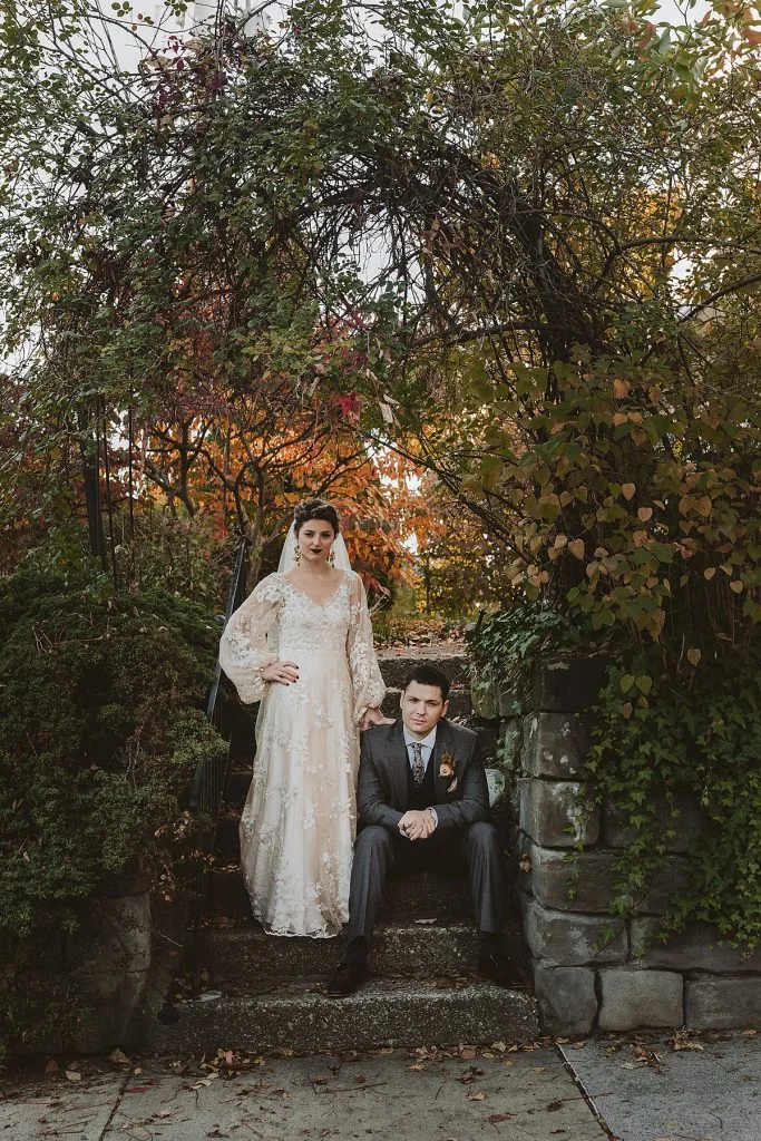 Backyard Wedding Highlights Romantic Fall Colors | Burgh Brides | Hot Metal Studio