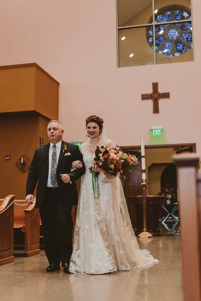 Backyard Wedding Highlights Romantic Fall Colors | Burgh Brides | Hot Metal Studio