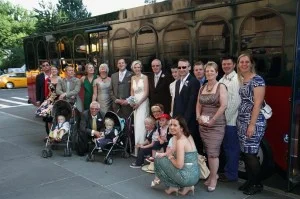 Katherine Richard Central Park Wedding Trolley Bus NYC