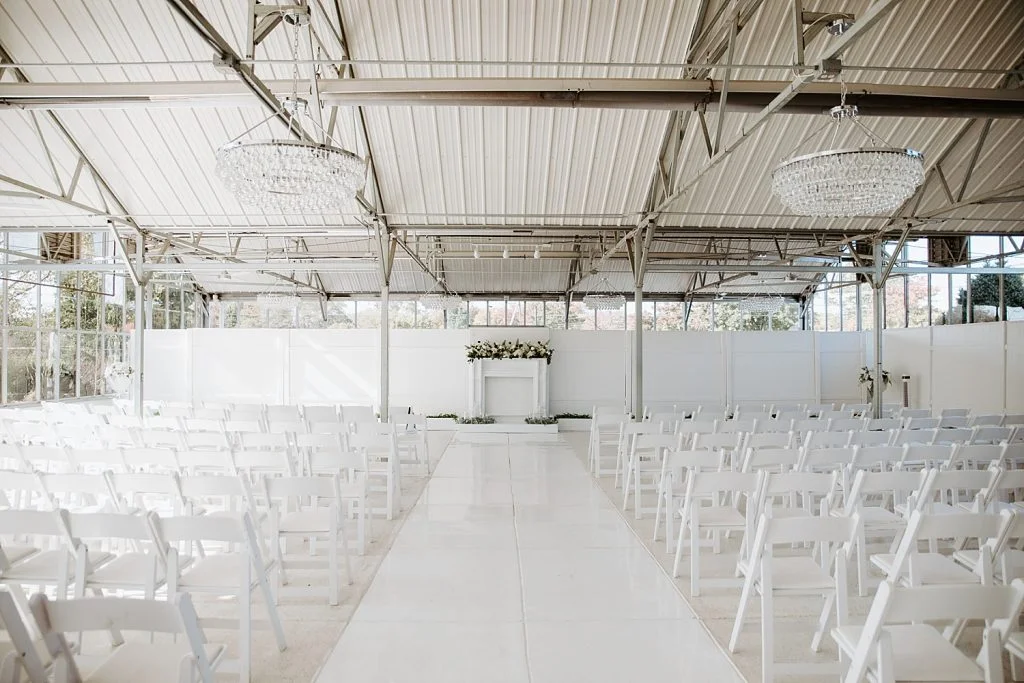 Modern Light-Filled Greenhouse Wedding At The Atrium | Burgh Brides | Iris Marie Photography