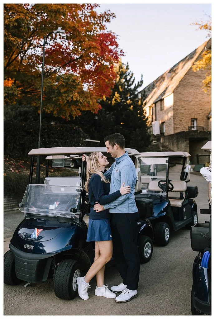 Golf Inspired Engagement Shoot At Longue Vue Club | Burgh Brides | Kaitlin Powell Photography