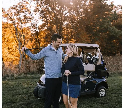 Golf Inspired Engagement Shoot At Longue Vue Club | Burgh Brides | Kaitlin Powell Photography