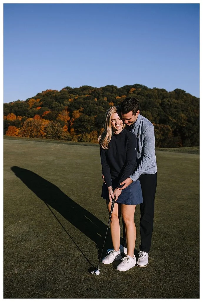 Golf Inspired Engagement Shoot At Longue Vue Club | Burgh Brides | Kaitlin Powell Photography