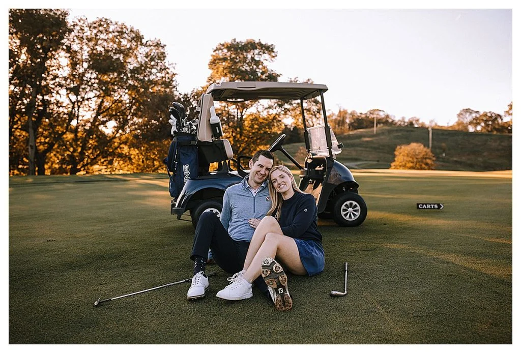 Golf Inspired Engagement Shoot At Longue Vue Club | Burgh Brides | Kaitlin Powell Photography