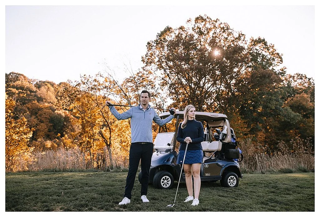 Golf-Inspired Engagement Shoot At Longue Vue Club