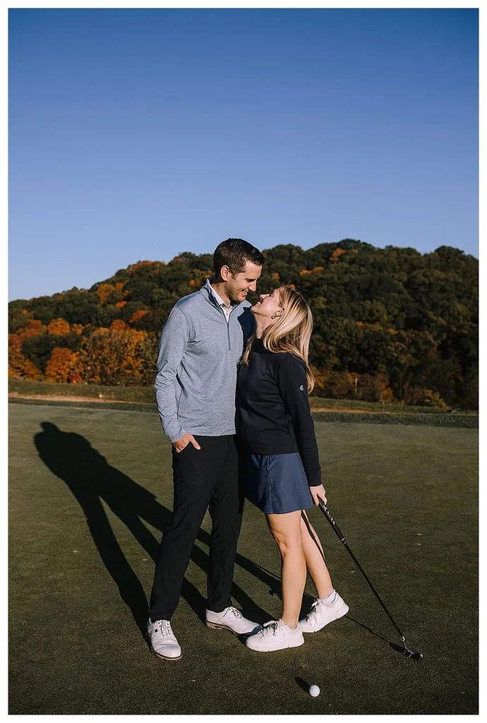 Golf Inspired Engagement Shoot At Longue Vue Club | Burgh Brides | Kaitlin Powell Photography