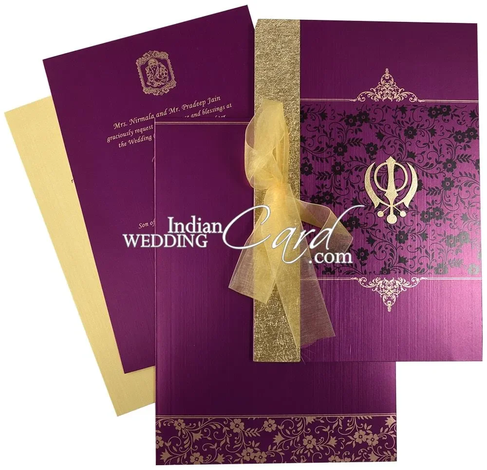 Royal Red Ribbon Wedding Invitation