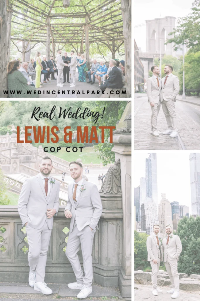 Cop Cot Destination Same Sex Wedding British Couple Photos Brooklyn Times Square
