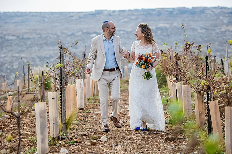 Noa and Laurence, Psagot Winery, Sha'ar Binyamin, Israel