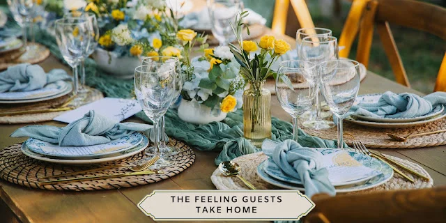 What Guests Actually Remember About Weddings A sunny, Mediterranean-inspired outdoor table arrangement with bright lemons and soft blue accents.- Weddings by KMich