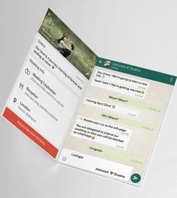 WhatsApp Chat Interface Invitation