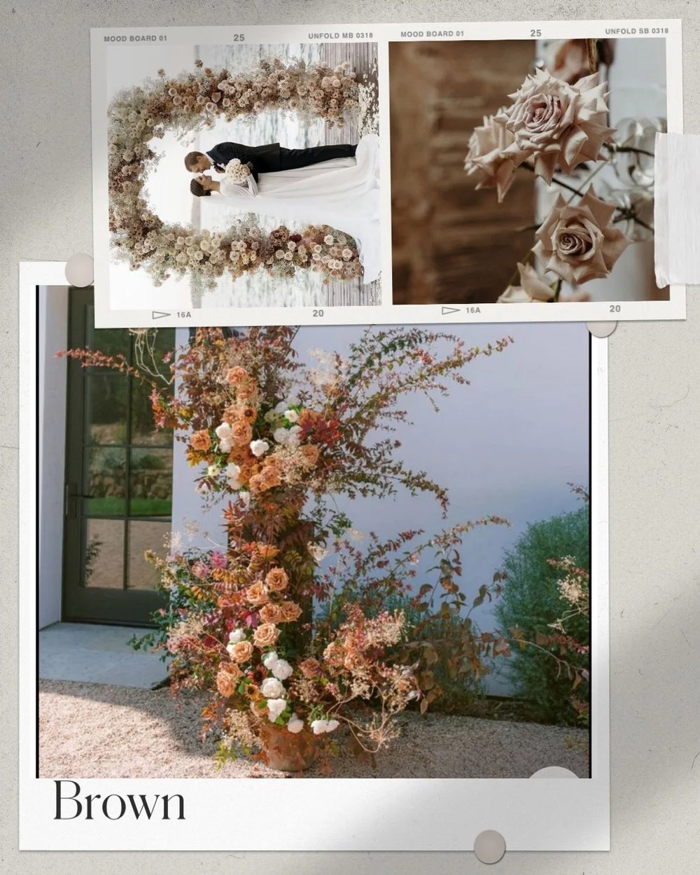 Rich brown floral arrangement